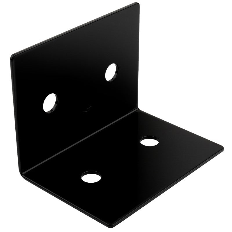 National Hardware Indio 1218BC Series N800-202 90 deg Heavy Angle, 5 in W, 3-3/4 in D, 3-1/2 in H, Steel, Black