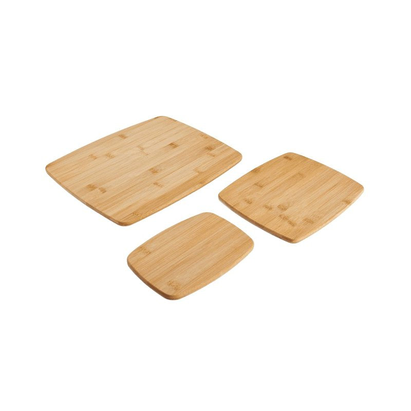 Farberware 5070344 Cutting Board Set, 1/4 in Thick, Bamboo, Brown, Natural (Pack of 3)