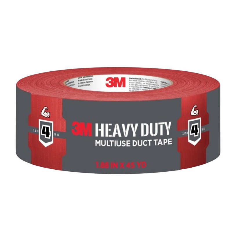 3M 2145-RD Duct Tape, Heavy-Duty, 45 yd L, 1.88 in W, Red