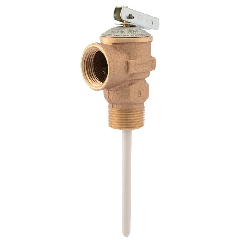 SharkBite NCLX-5 Series 23576-0150 Relief Valve, 3/4 in, MNPT x FNPT, Bronze Body