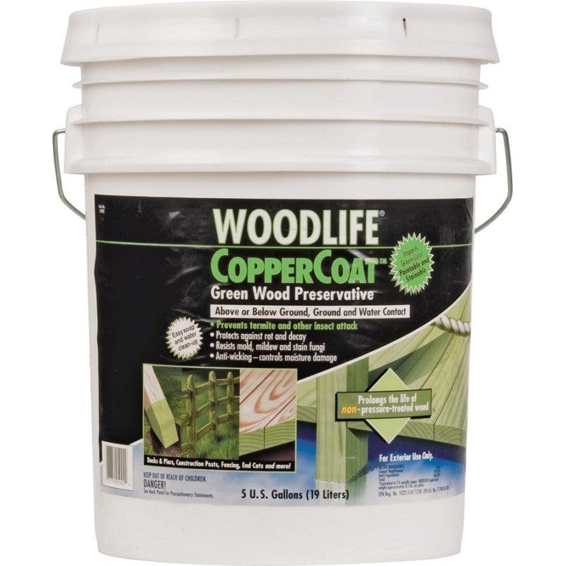 Wolman 1902A Preservative, Green, Liquid, 5 gal, Can