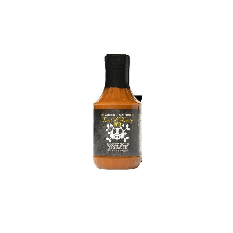 Loot N' Booty BBQ LB02108 BBQ Sauce, Honey Gold, 19.5 oz Bottle