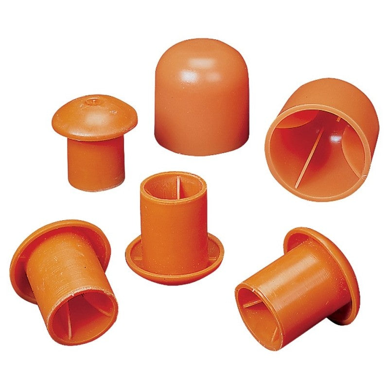 Mutual Industries 14640-2 Rebar Cap, 2 in Dia Rebar, Orange (Pack of 100)