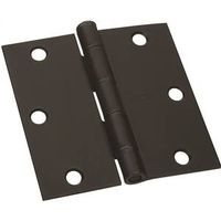 Door Hinges 3-1/2 Inch Square Corner Oil Rubbed Bronze 2 Pack
