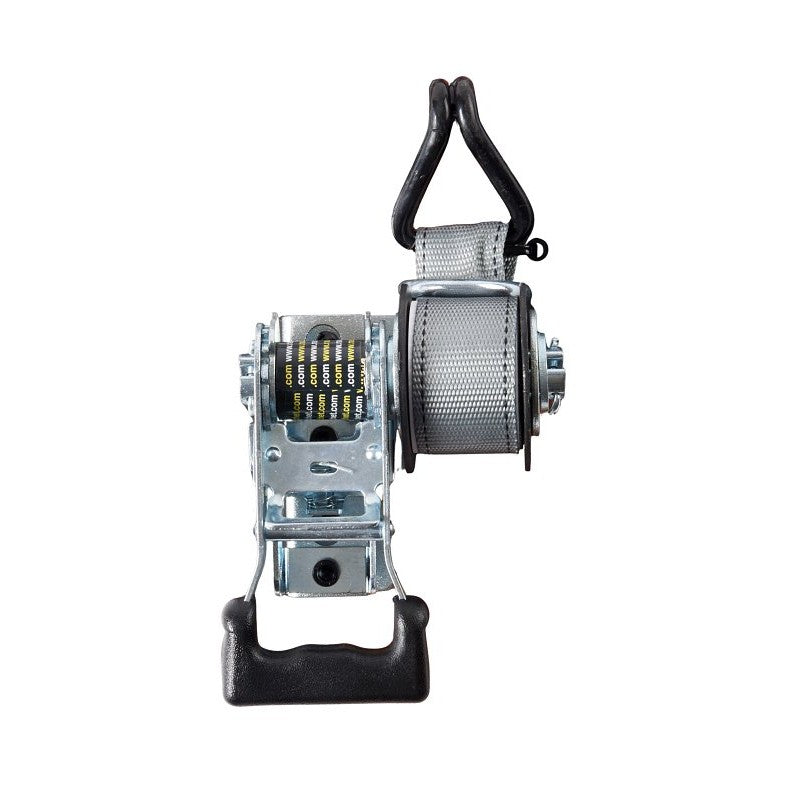 Keeper 05530 Rack Ratchet, 1-1/2 in W, 8 ft L, Polyester, Black, 500 lb Working Load, Double J-Hook End