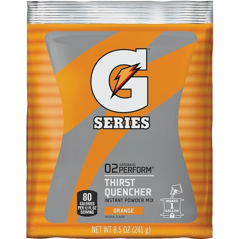 Gatorade 03957 Thirst Quencher Instant Powder Sports Drink Mix, Powder, Orange Flavor, 8.5 oz Pack (Pack of 40)