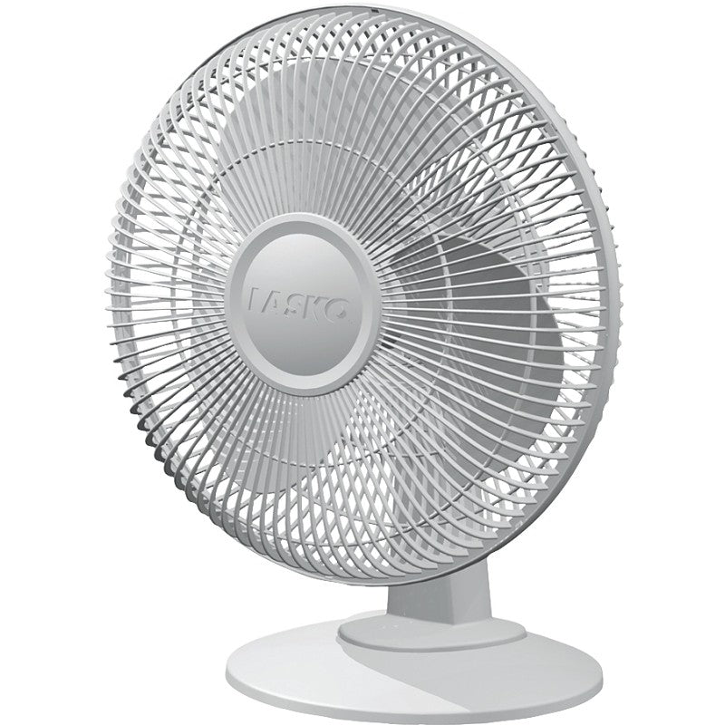 Lasko 2012 Table Fan, White, 12 in L x 14 in W x 16-1/2 in H Dimensions, 3-Speed