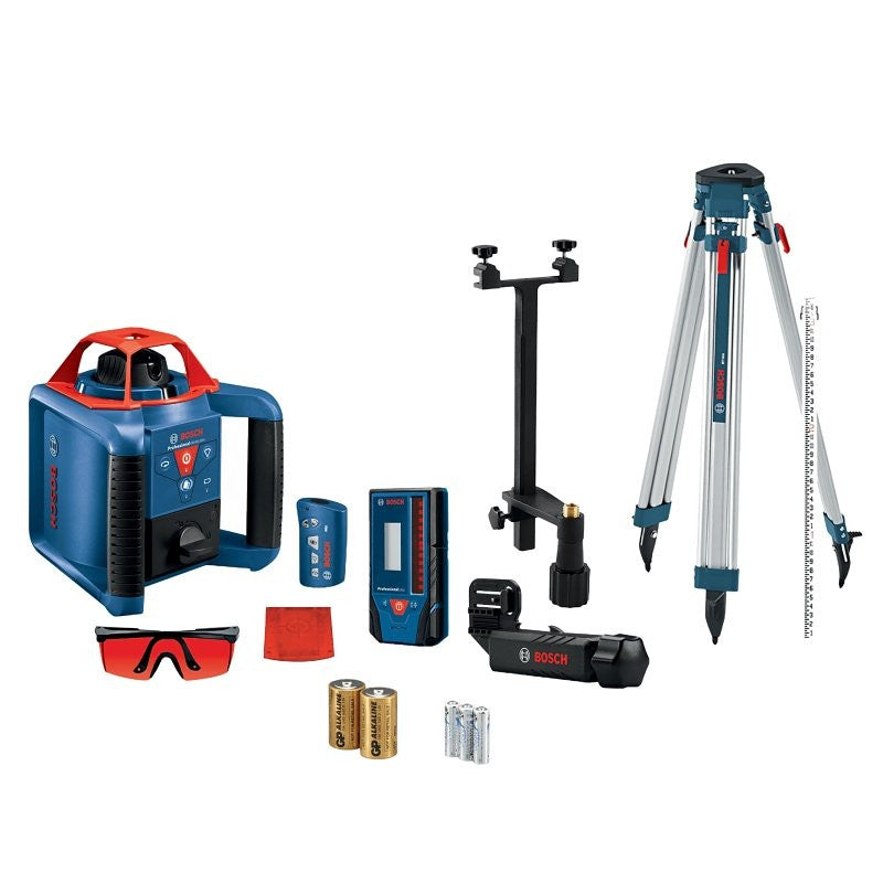 Bosch GRL900-20HVK Self-Leveling Rotary Laser Kit, 1000 ft, +/- 1/8 in Accuracy
