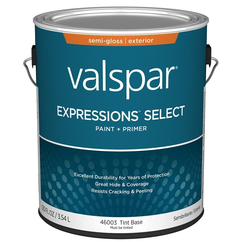 Valspar Expressions Select 4600 028.0046003.007 Latex Paint, Acrylic Base, Semi-Gloss Sheen, Tint Base, 1 gal (Pack of 4)