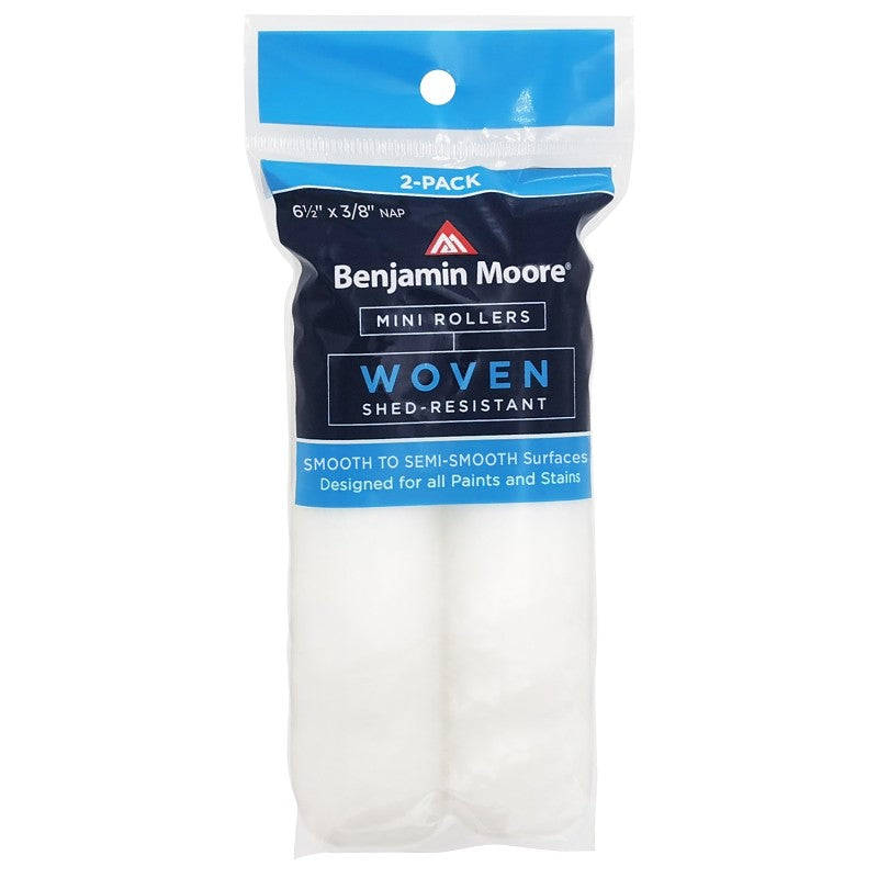 Benjamin Moore U66303-018 Woven Mini Roller Cover, 3/8 in Thick Nap, 6-1/2 in L
