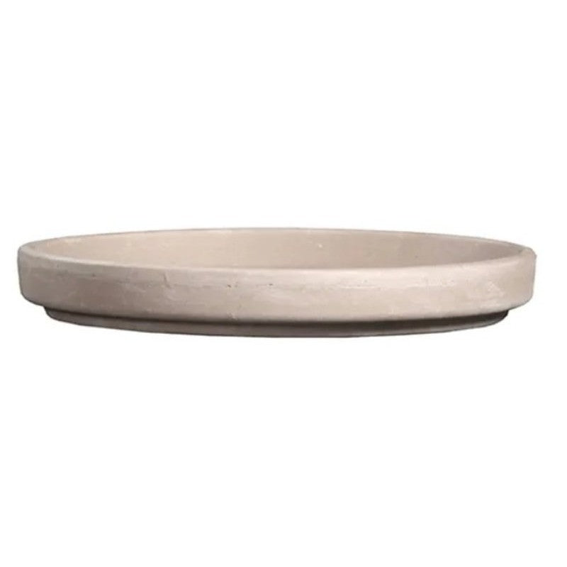 Border Concepts 805450 German Waterproof Saucer, 6-3/4 in Dia, Clay, Granite (Pack of 12)