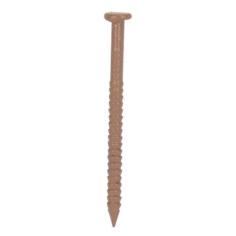 ProSource NTP-170-PS Panel Nail, 16D, 1 in L, Steel, Painted, Flat Head, Ring Shank, Oak (Pack of 4)