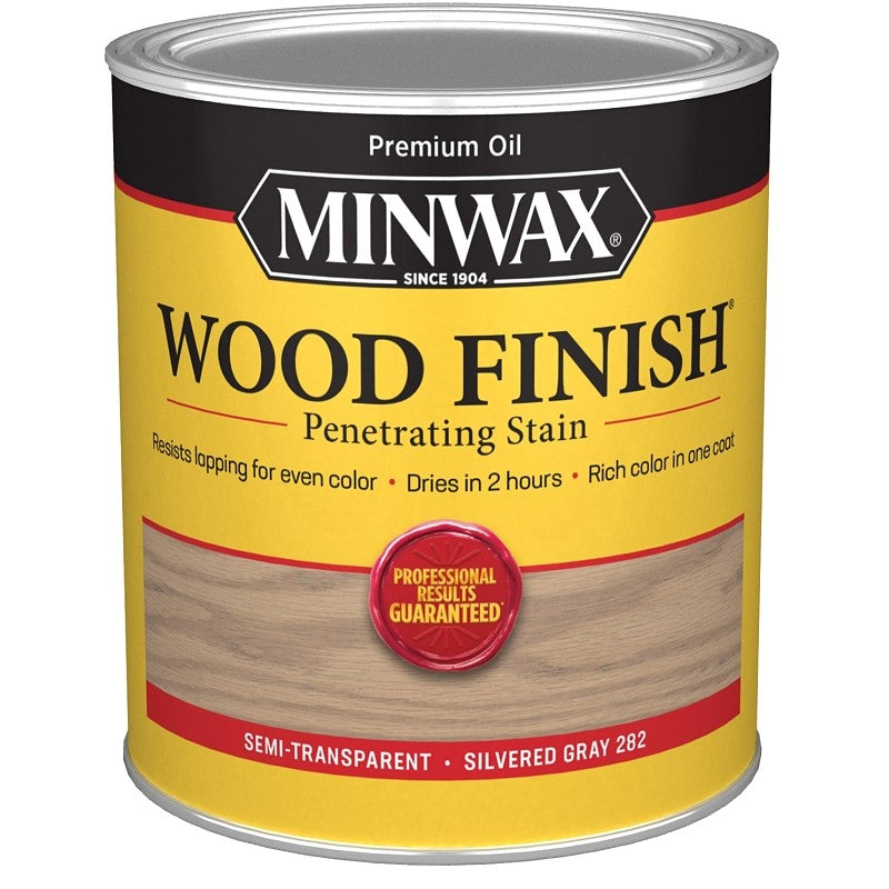 Minwax 701024444 Wood Stain, Silver Gray, Liquid, 1 qt