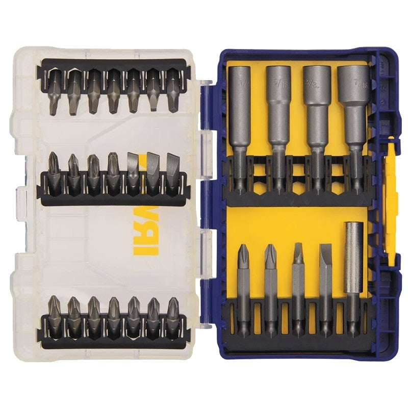 Irwin IWAF1230 Screwdriver Bit Set, 30-Piece; Includes: (2) #1 Phillips 1 in Insert Bit, (7) #2 Phillips 1 in Insert Bit