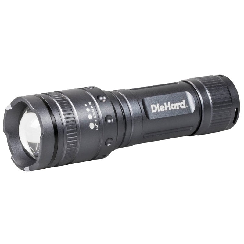 Dorcy DieHard Series 41-6122 Twist Flashlight, AAA Battery, Alkaline Battery, LED Lamp, 1000 Lumens Lumens, Gray