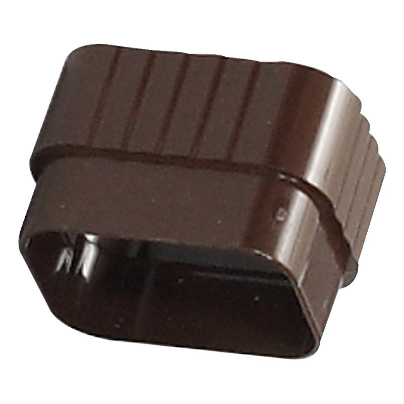 Amerimax M1623 Connector, 5 in Gutter, Vinyl, Brown