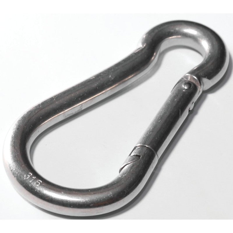 Baron 2450S-5/16 Spring Snap, 280 lb Working Load, Stainless Steel