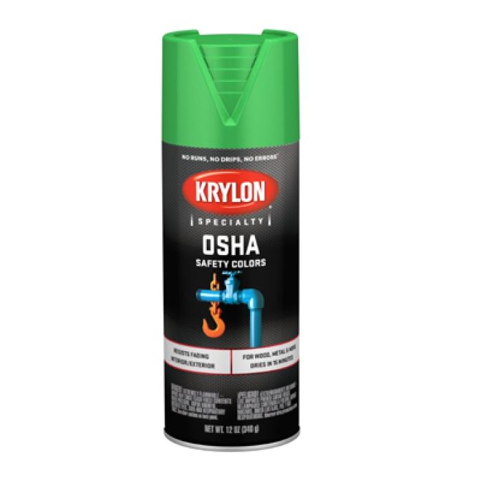 Krylon K02012777 Spray Paint, Gloss, Safety Green, 12 oz
