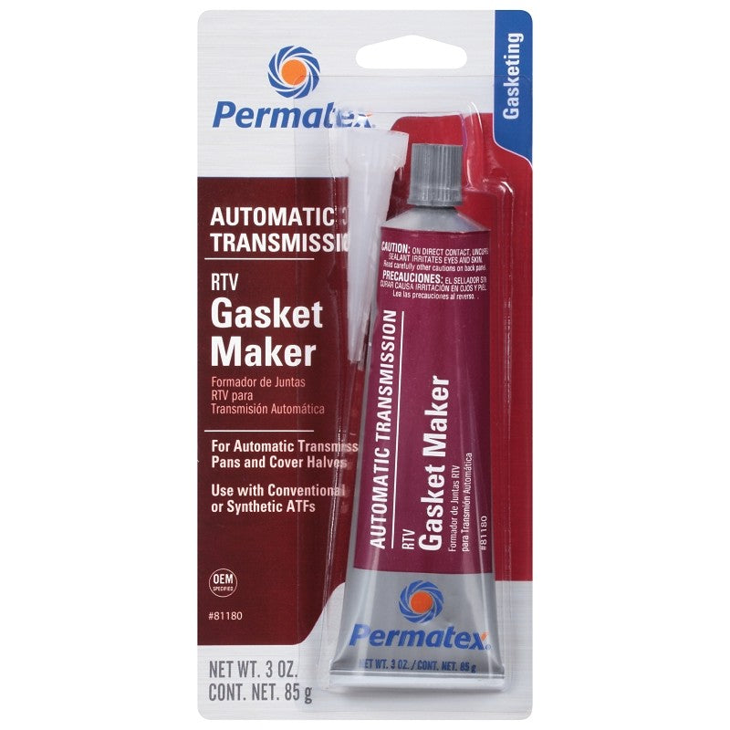 Permatex 81180 Gasket Maker, Black, 3 oz Tube, Paste, Mild
