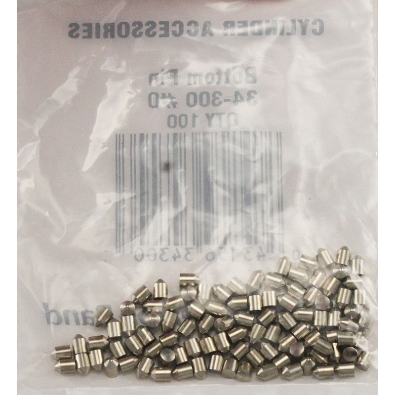Schlage Allegion Everest Series 34-300 Bottom Pin, Metal, Specifications: #0 Size (Pack of 100)
