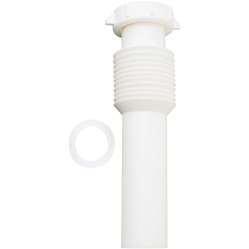 Plumb Pak PP812-1 Sink Tailpiece, 1-1/2 in, 12 in L, Slip-Joint, Plastic