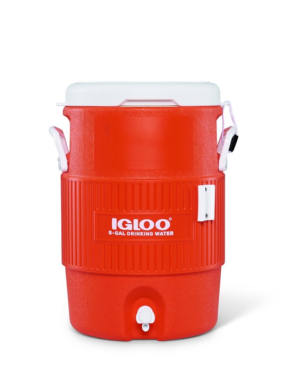 Igloo 42316 Water Jug, 5 gal, Orange/White, Reinforced Handle (Pack of 2)