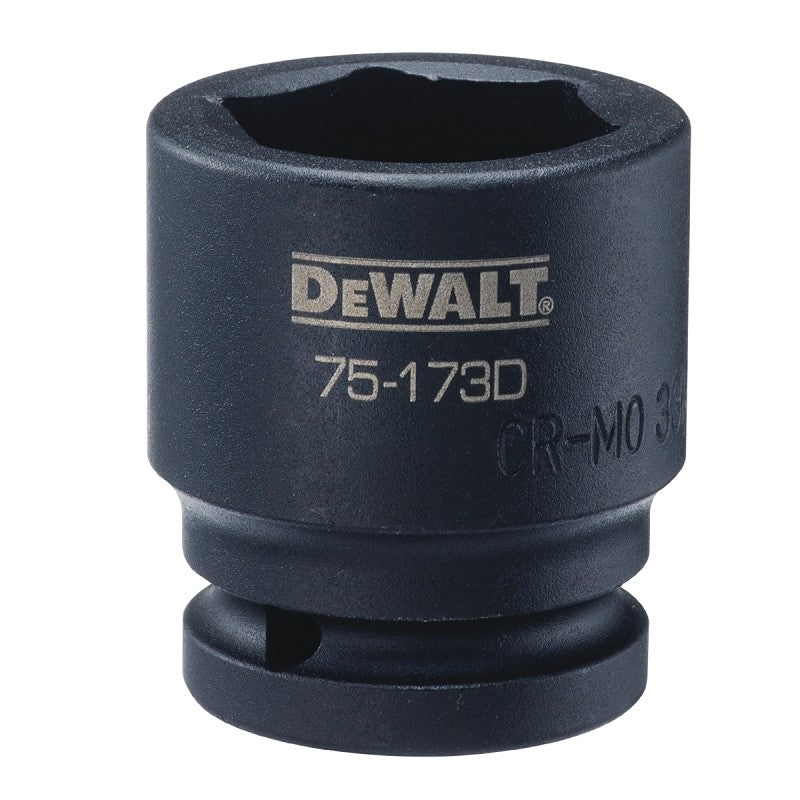 DEWALT DWMT75173OSP Impact Socket, 33 mm Socket, 7/8 in D Socket, 5.1 in OAL, 3/4 in Drive, 6-Point, CR-440 Steel