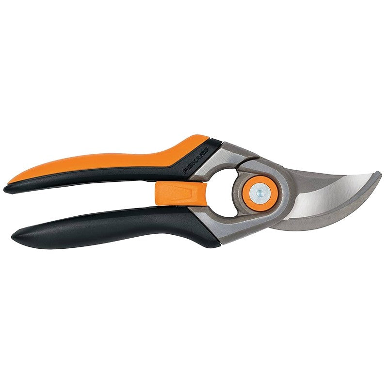 Fiskars 392781-1001 Pruner, Steel Blade, Bypass Blade, Steel Handle, Soft-Grip Handle