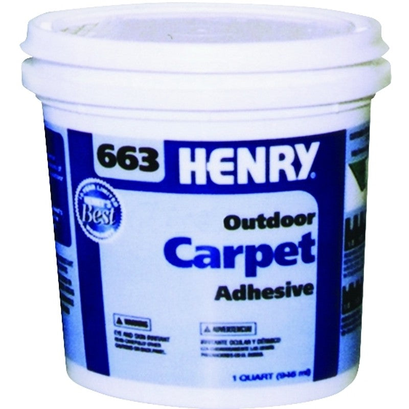 Henry 12183 Carpet Adhesive, Beige, 1 qt, Container