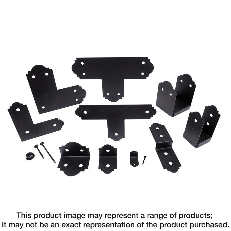 Simpson Strong-Tie Mission APA4 90 deg Angle, 3 in W, 3-1/4 in D, 3 in H, Steel, Black, Powder-Coated (Pack of 12)