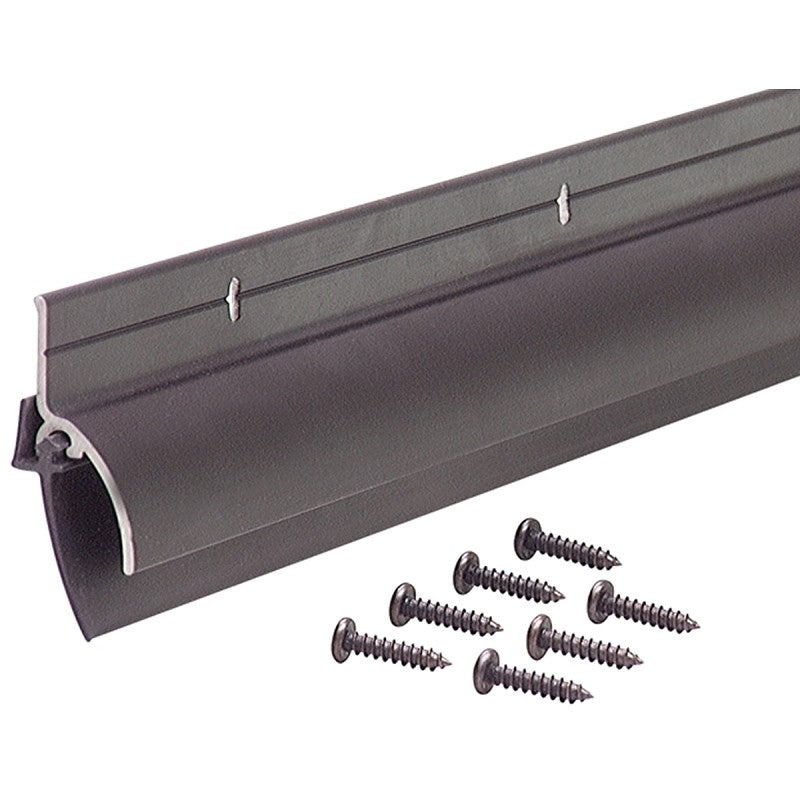 M-D 68734 Door Sweep, 36 in L, 1-7/8 in W, Aluminum Flange