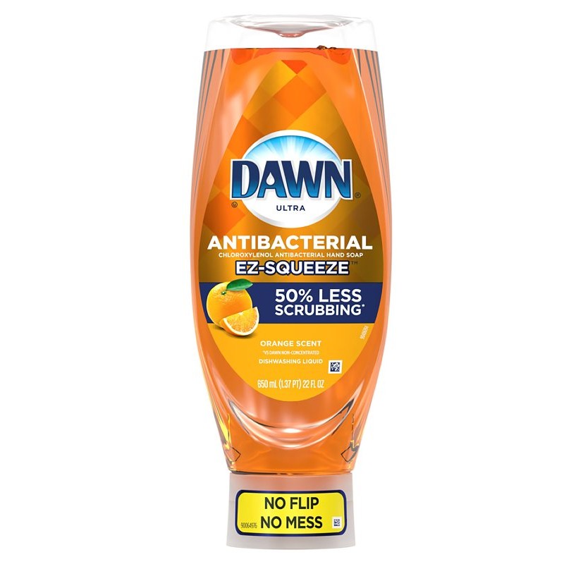 Dawn 52068 Antibacterial Hand Soap, 22 fl-oz Bottle, Liquid, Orange, Clear Orange (Pack of 8)