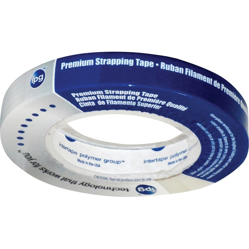 IPG 9715 Strapping Tape, 60 yd L, 0.7 in W, Polypropylene Backing, Natural