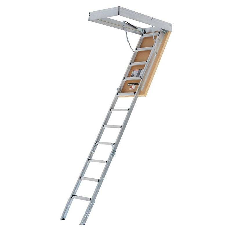 Louisville AEE2510 Energy Efficient Attic Ladder, 7 ft x 7 in to 10 ft x 3 in H Ceiling, 25-1/2 x 54 in Ceiling Opening