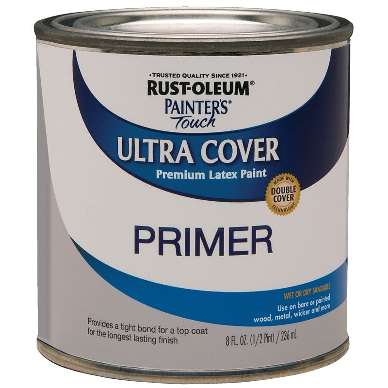 Rust-Oleum 1980730 Primer, Flat, Gray, 0.5 pt, Can