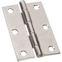 Removable Pin Narrow Hinges 3 By 2 Inch Zinc Plated Steel 2 Pack
