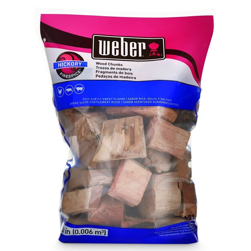 Weber 17148 Series Chunk, Hickory, Wood, 350 cu-in Bag