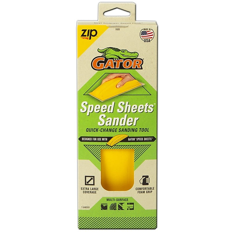 Gator 7820 Hook and Loop Hand Sanding Block, Coarse, Fine, Medium, Aluminum Oxide Abrasive