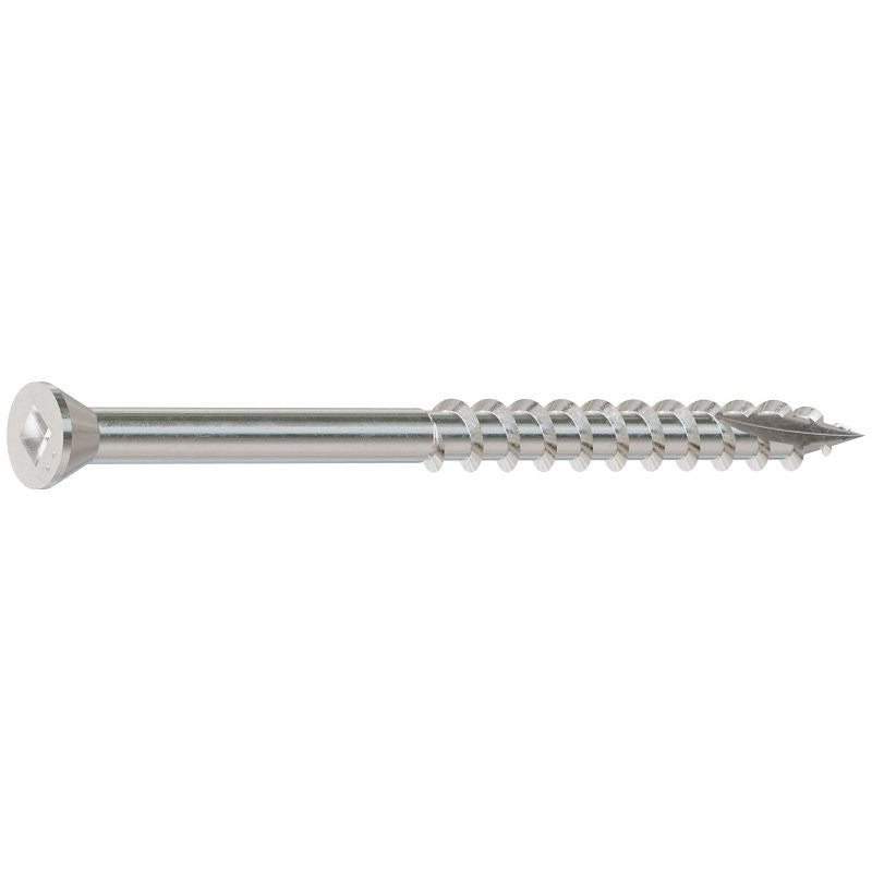 Simpson Strong-Tie S07225FT1WH01 Deck Screw, #7 Thread, 2-1/4 in L, Coarse Thread, Trim Head, 6-Lobe Drive, Steel