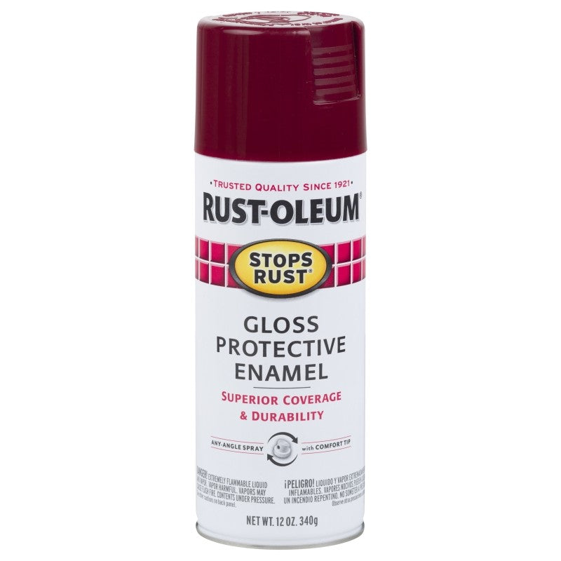 Rust-Oleum 7768830 Rust Preventative Spray Paint, Gloss, Burgundy, 12 oz, Can