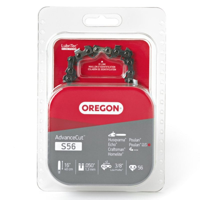 Oregon S56 Chainsaw Chain, For: Echo, Jonsered, John Deere, McCulloch, Husqvarna, Poulan, Remington and Stihl Chainsaws