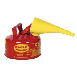 Eagle UI-10-FS Safety Can, 1 gal, Steel, Red, Galvanized