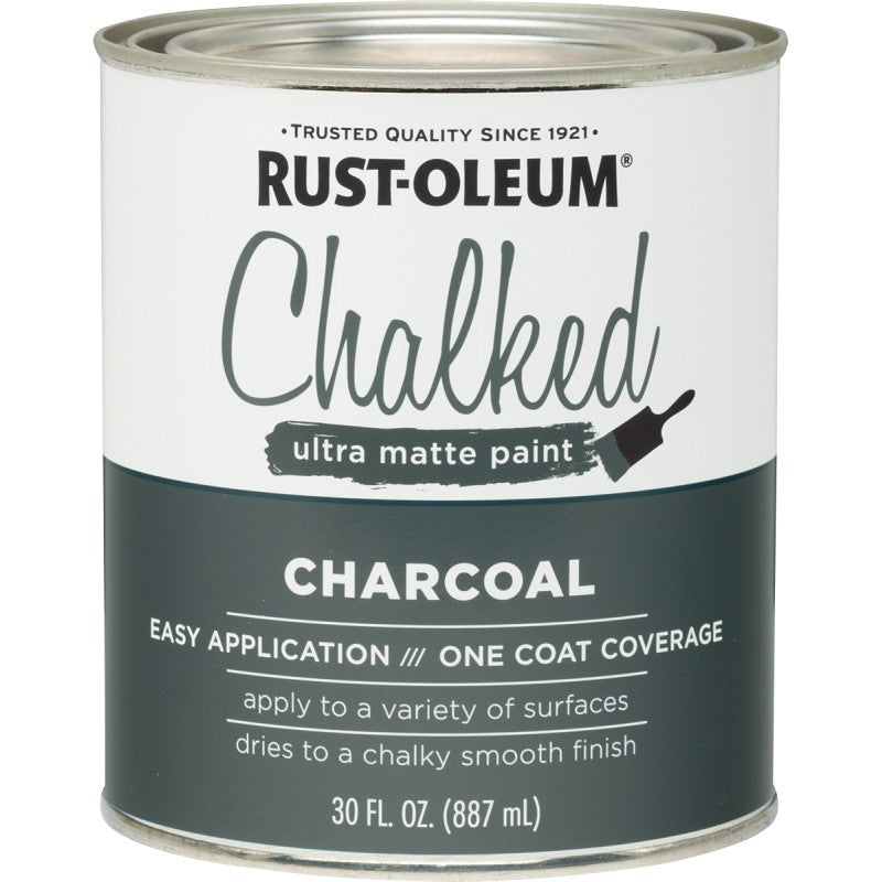 Rust-Oleum 285144 Chalk Paint, Ultra Matte, Charcoal, 30 oz (Pack of 2)