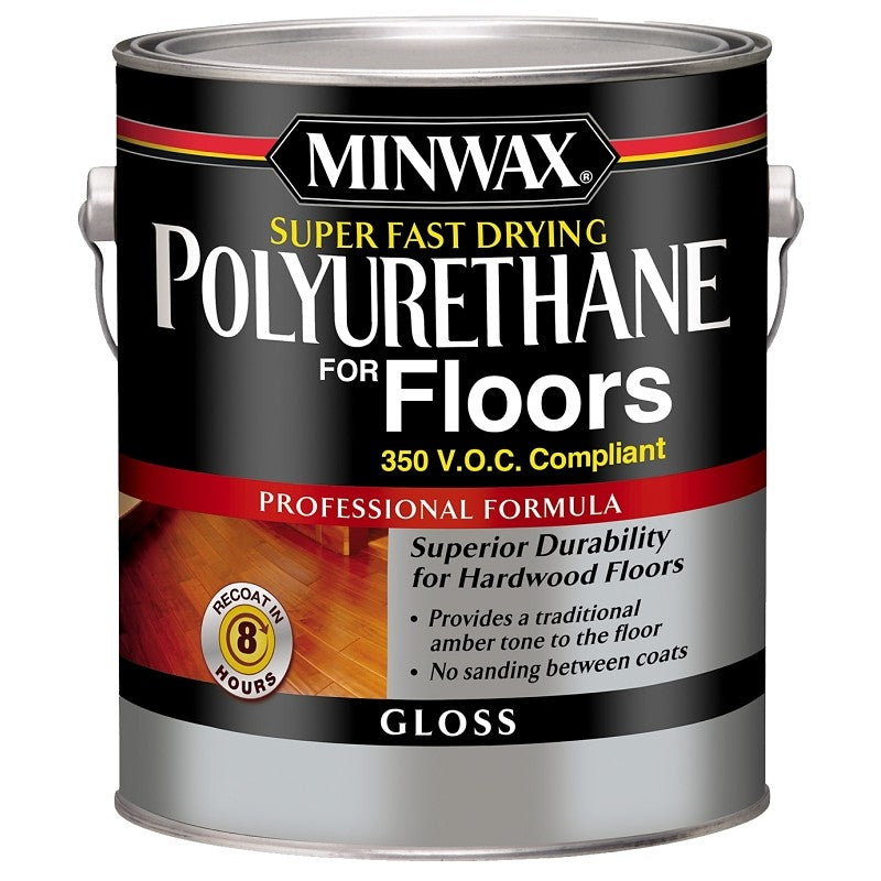 Minwax 130230000 Polyurethane, Gloss, Liquid, Clear, 1 gal, Can (Pack of 2)