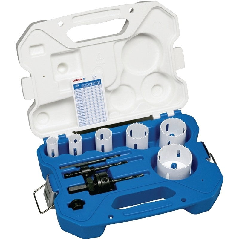 Lenox 30860C600P Hole Saw Kit, 9-Piece, Bi-Metal, Includes: (1) 7/8 in, (1) 1-1/8 in (1) 3/4 in Hole Saw