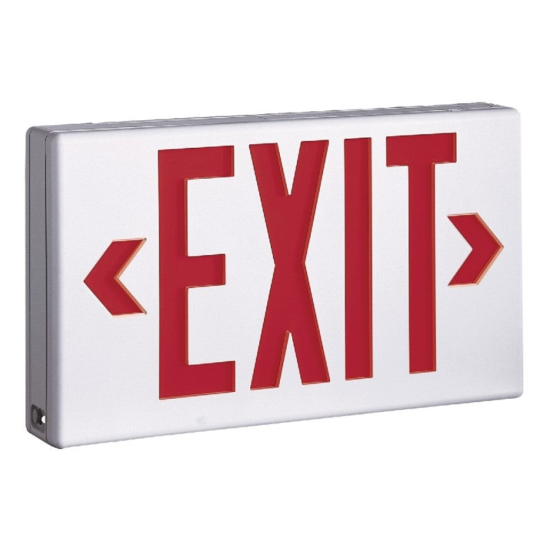 Sure-Lites LPX Series LPX6 Exit Light, 13 in OAW, 7-1/2 in OAH, 120/277 VAC, 0.98, 1.12 W, LED Lamp, Red/White (Pack of 6)