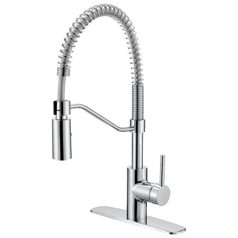 Boston Harbor FP4A0096CP Spring Pull-Down Kitchen Faucet, 1.8 gpm, 1-Handle, 1 or 3-Faucet Hole