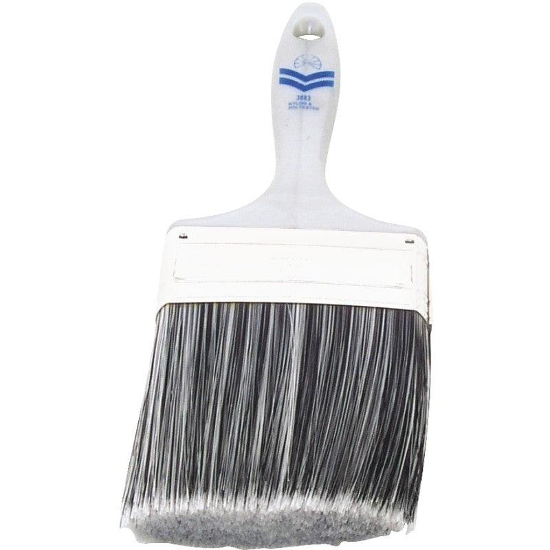 Linzer 3883-4 Paint Brush, 4 in W, 3-1/2 in L Bristle, Nylon/Polyester Bristle, Varnish Handle