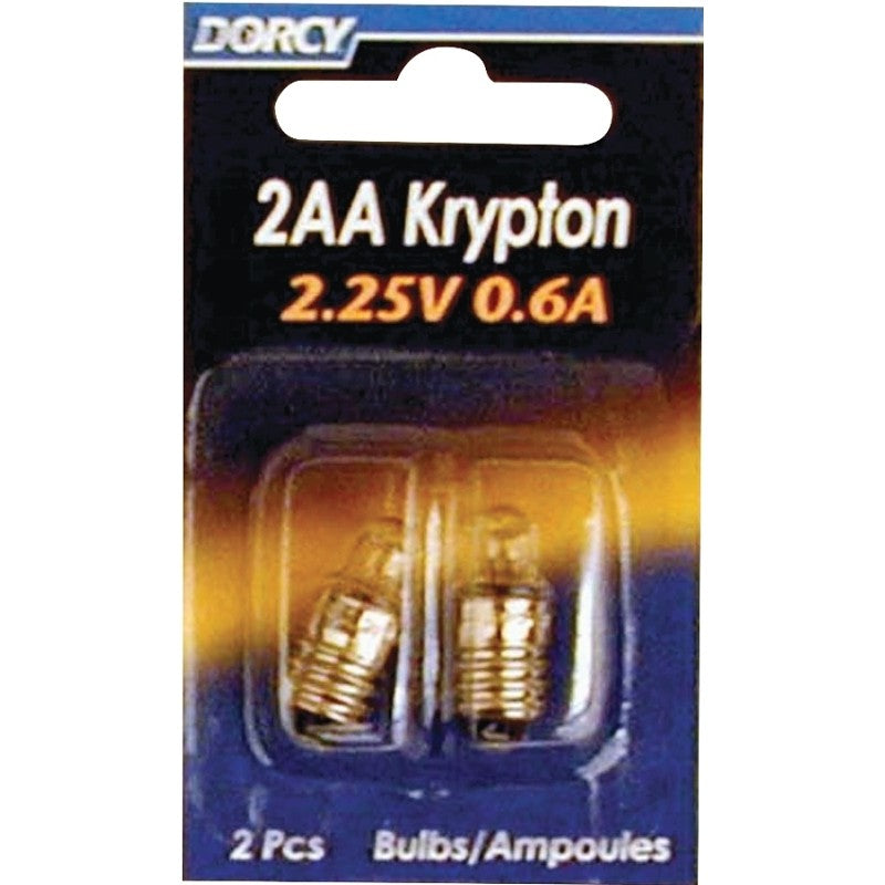Dorcy 41-1664 Replacement Bulb, 2.25 V, 0.6 A, Screw Lamp Base, Krypton Lamp