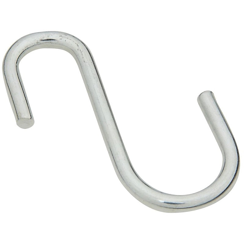 National Hardware 3315 Series N263-582 Open S-Hook, Steel, Zinc